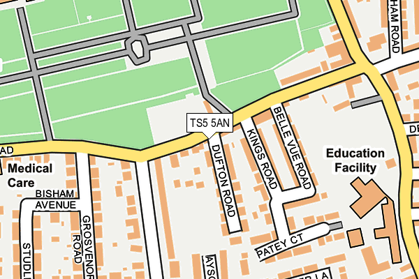 TS5 5AN map - OS OpenMap – Local (Ordnance Survey)