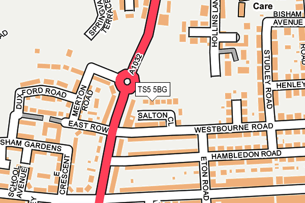 TS5 5BG map - OS OpenMap – Local (Ordnance Survey)