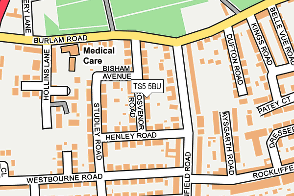 TS5 5BU map - OS OpenMap – Local (Ordnance Survey)