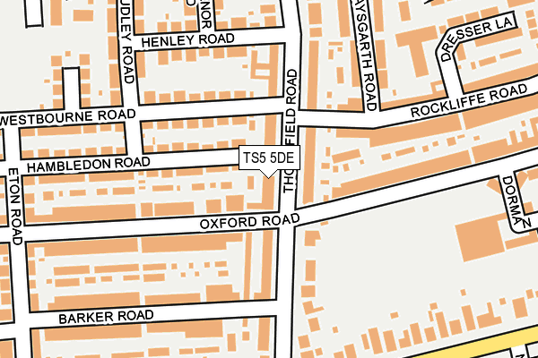 TS5 5DE map - OS OpenMap – Local (Ordnance Survey)