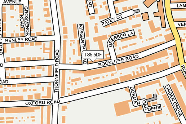 TS5 5DF map - OS OpenMap – Local (Ordnance Survey)