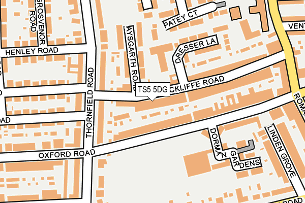 TS5 5DG map - OS OpenMap – Local (Ordnance Survey)