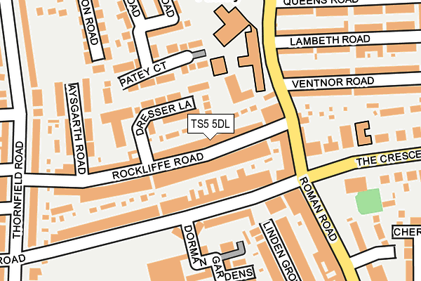 TS5 5DL map - OS OpenMap – Local (Ordnance Survey)