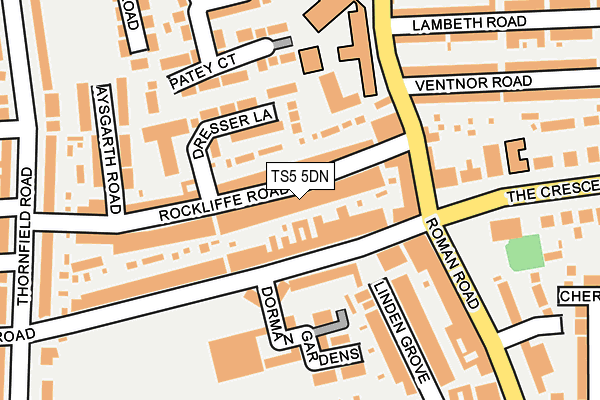 TS5 5DN map - OS OpenMap – Local (Ordnance Survey)
