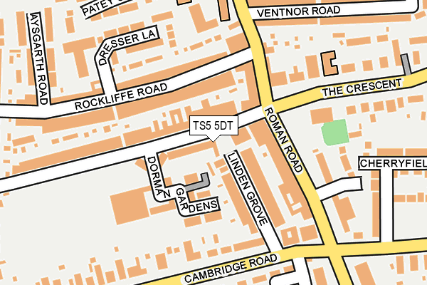 TS5 5DT map - OS OpenMap – Local (Ordnance Survey)