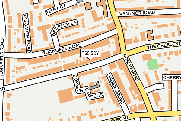 TS5 5DY map - OS OpenMap – Local (Ordnance Survey)