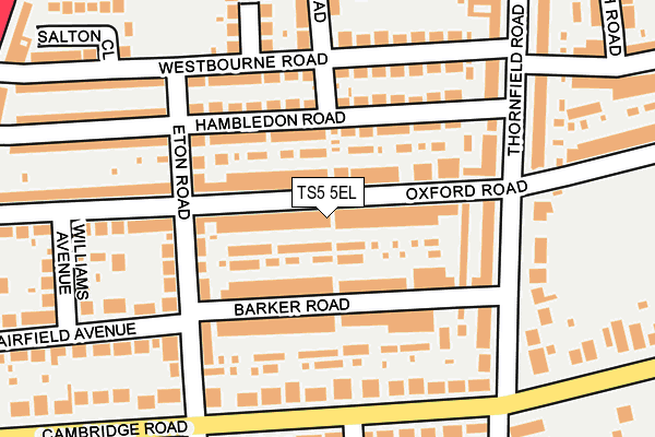 TS5 5EL map - OS OpenMap – Local (Ordnance Survey)