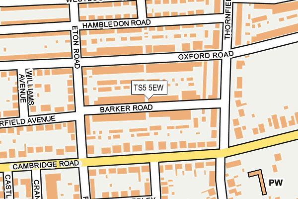 TS5 5EW map - OS OpenMap – Local (Ordnance Survey)