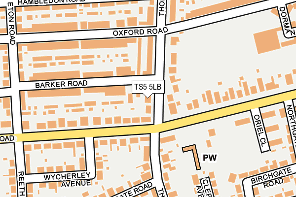 TS5 5LB map - OS OpenMap – Local (Ordnance Survey)
