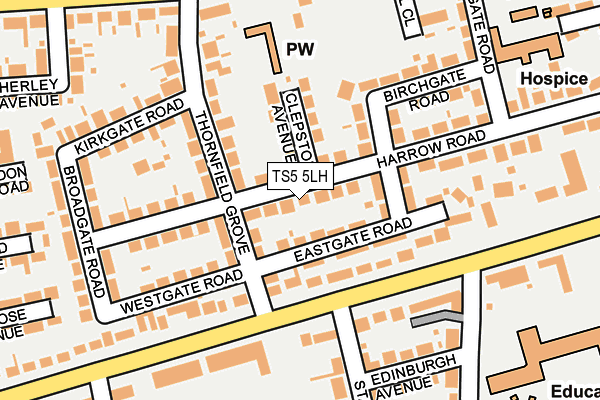 TS5 5LH map - OS OpenMap – Local (Ordnance Survey)