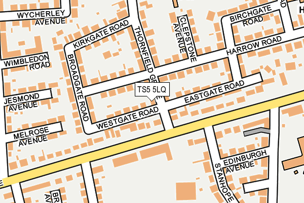 TS5 5LQ map - OS OpenMap – Local (Ordnance Survey)