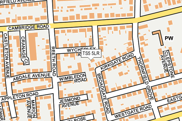 TS5 5LR map - OS OpenMap – Local (Ordnance Survey)