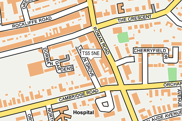 TS5 5NE map - OS OpenMap – Local (Ordnance Survey)