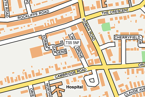 TS5 5NF map - OS OpenMap – Local (Ordnance Survey)