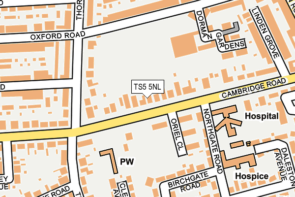 TS5 5NL map - OS OpenMap – Local (Ordnance Survey)
