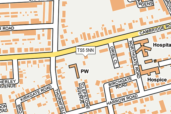 TS5 5NN map - OS OpenMap – Local (Ordnance Survey)