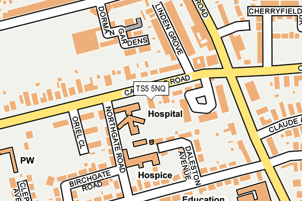 TS5 5NQ map - OS OpenMap – Local (Ordnance Survey)