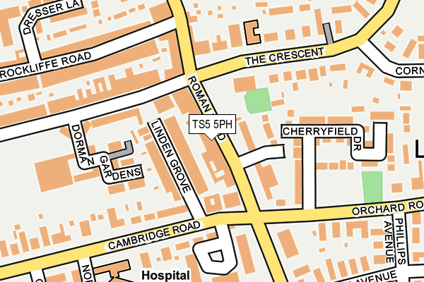 TS5 5PH map - OS OpenMap – Local (Ordnance Survey)