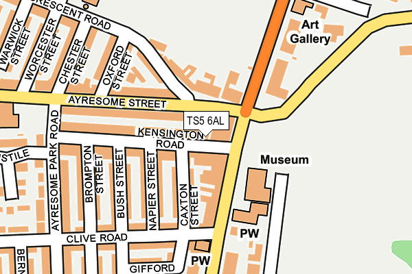 TS5 6AL map - OS OpenMap – Local (Ordnance Survey)