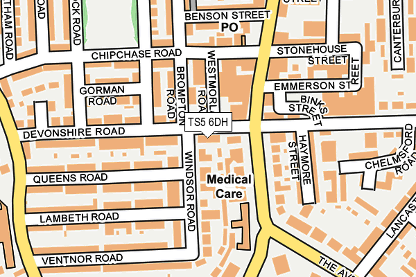 TS5 6DH map - OS OpenMap – Local (Ordnance Survey)