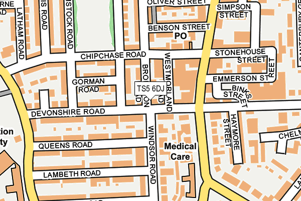 TS5 6DJ map - OS OpenMap – Local (Ordnance Survey)
