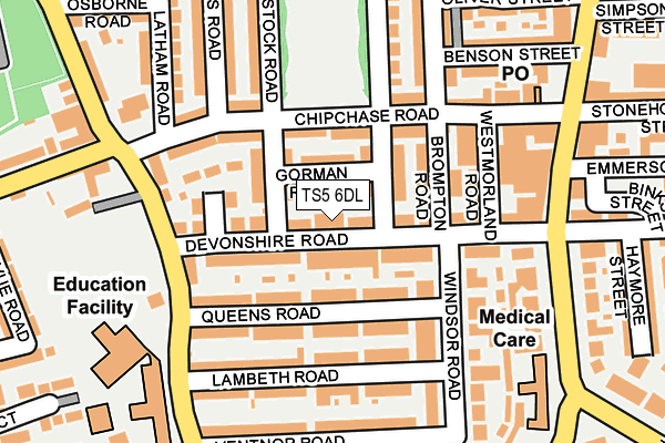TS5 6DL map - OS OpenMap – Local (Ordnance Survey)