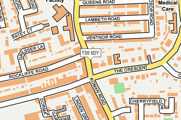 TS5 6DY map - OS OpenMap – Local (Ordnance Survey)