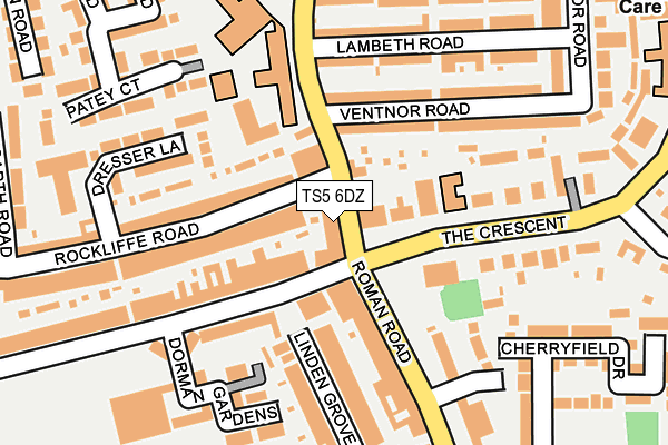TS5 6DZ map - OS OpenMap – Local (Ordnance Survey)