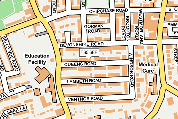 TS5 6EF map - OS OpenMap – Local (Ordnance Survey)