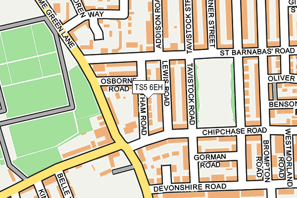 TS5 6EH map - OS OpenMap – Local (Ordnance Survey)