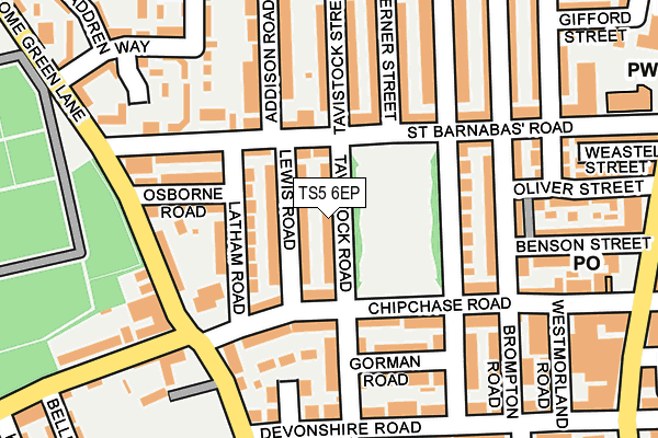 TS5 6EP map - OS OpenMap – Local (Ordnance Survey)