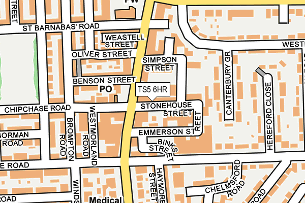 TS5 6HR map - OS OpenMap – Local (Ordnance Survey)