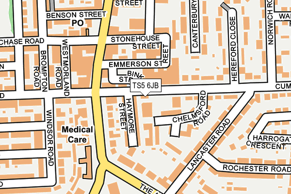 TS5 6JB map - OS OpenMap – Local (Ordnance Survey)
