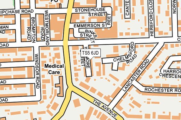 TS5 6JD map - OS OpenMap – Local (Ordnance Survey)