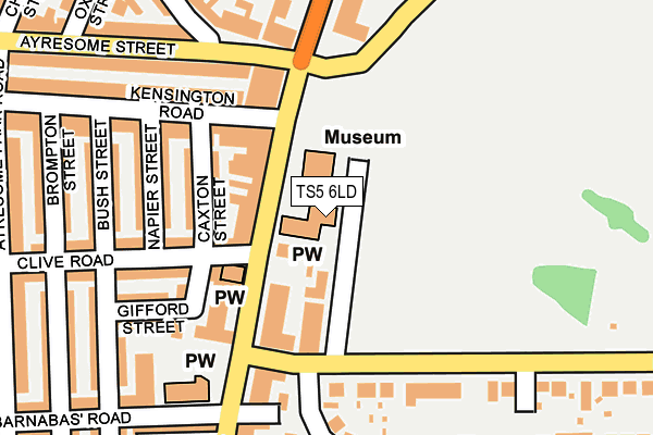 TS5 6LD map - OS OpenMap – Local (Ordnance Survey)