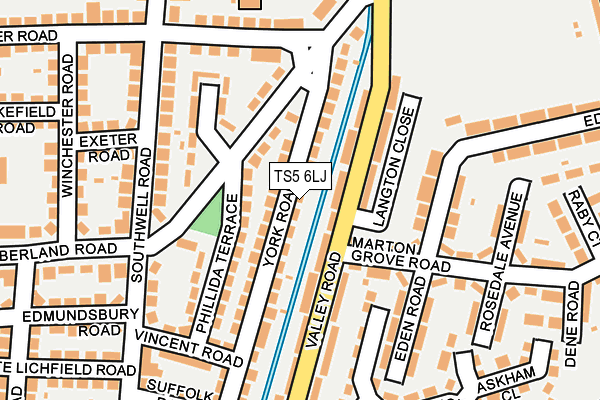 TS5 6LJ map - OS OpenMap – Local (Ordnance Survey)