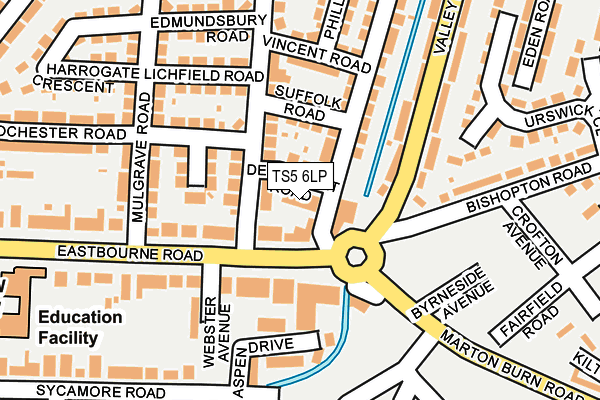 TS5 6LP map - OS OpenMap – Local (Ordnance Survey)