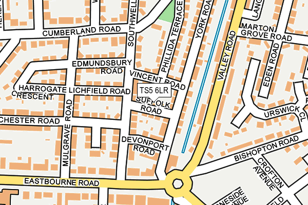 TS5 6LR map - OS OpenMap – Local (Ordnance Survey)