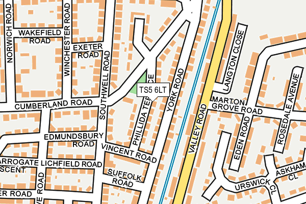 TS5 6LT map - OS OpenMap – Local (Ordnance Survey)