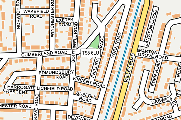 TS5 6LU map - OS OpenMap – Local (Ordnance Survey)