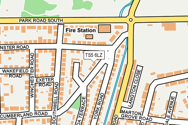 TS5 6LZ map - OS OpenMap – Local (Ordnance Survey)