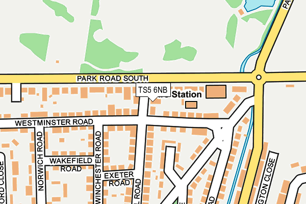 TS5 6NB map - OS OpenMap – Local (Ordnance Survey)