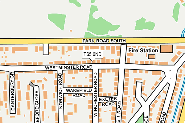 TS5 6ND map - OS OpenMap – Local (Ordnance Survey)
