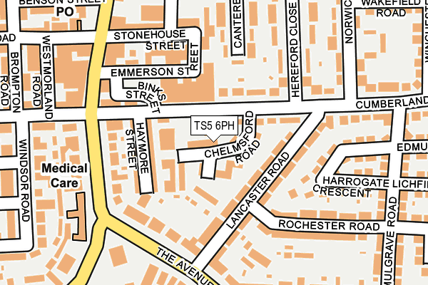 TS5 6PH map - OS OpenMap – Local (Ordnance Survey)