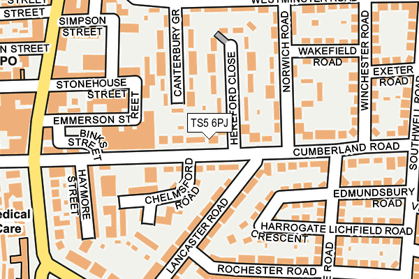 TS5 6PJ map - OS OpenMap – Local (Ordnance Survey)