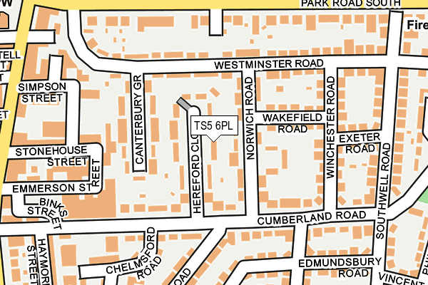 TS5 6PL map - OS OpenMap – Local (Ordnance Survey)