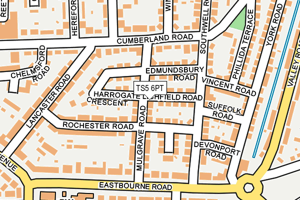 TS5 6PT map - OS OpenMap – Local (Ordnance Survey)