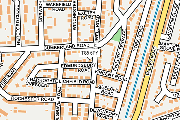 TS5 6PY map - OS OpenMap – Local (Ordnance Survey)
