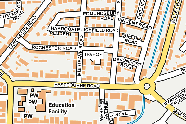 TS5 6QF map - OS OpenMap – Local (Ordnance Survey)