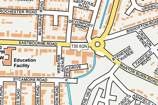 TS5 6QN map - OS OpenMap – Local (Ordnance Survey)